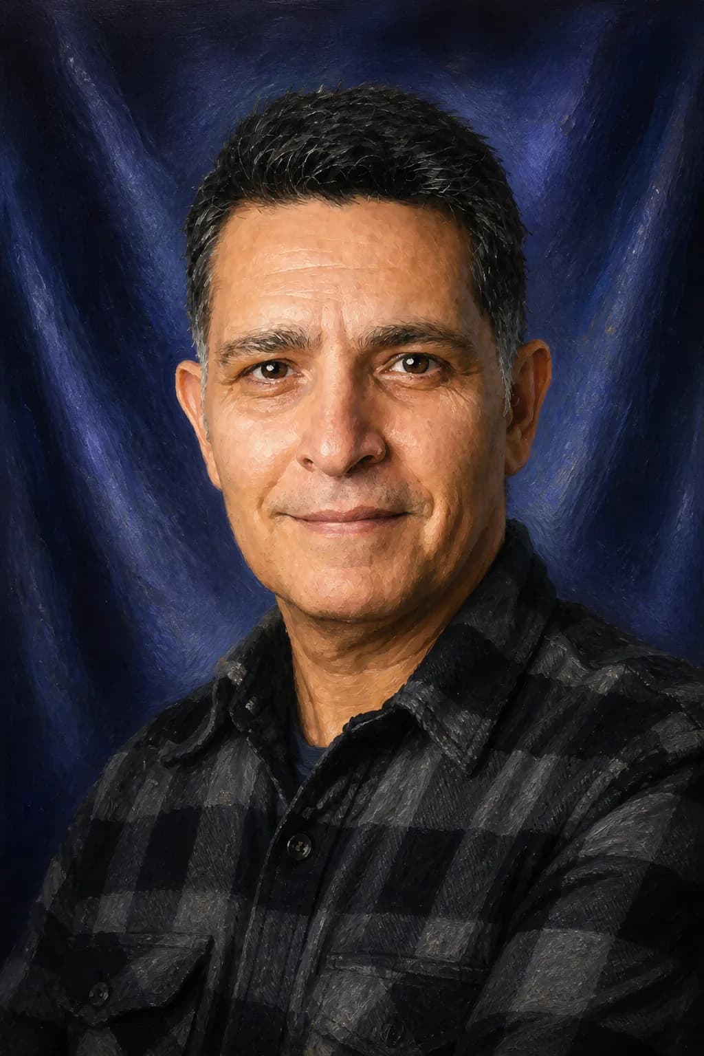 Painted portrait of Mehdi Mirza Mohammadkhaladji, English instructor